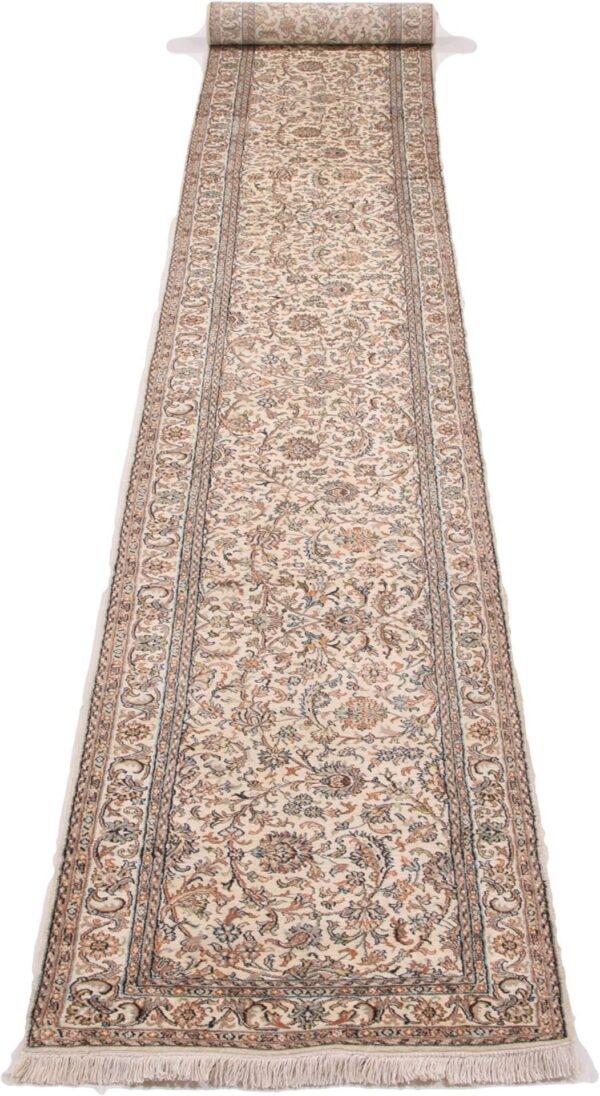 Kashmir Oriental Rug 68 × 438 cm, Silk, hand-knotted, refined — view 2