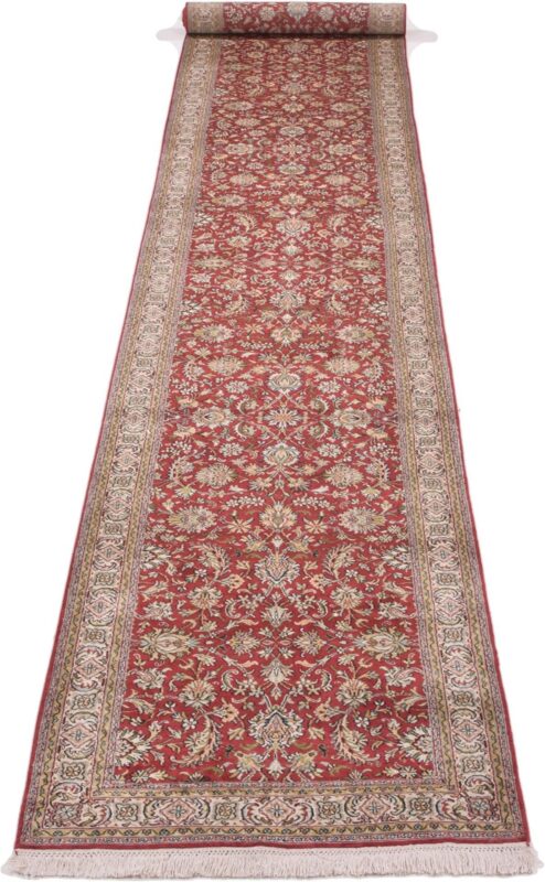 Kashmir Oriental Rug 77 × 530 cm, Silk, hand-knotted, runner — view 2