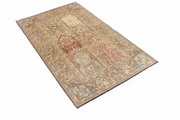 Kashmir Oriental Rug 93 × 153 cm, Silk, hand-knotted — view 3