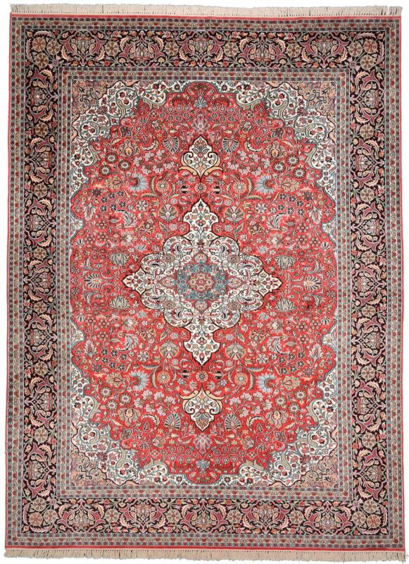 Kashmir Oriental Rug 271 × 365 cm, Silk, hand-knotted