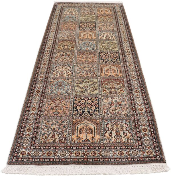 Kashmir Oriental Rug 82 × 207 cm, Silk, hand-knotted — view 7