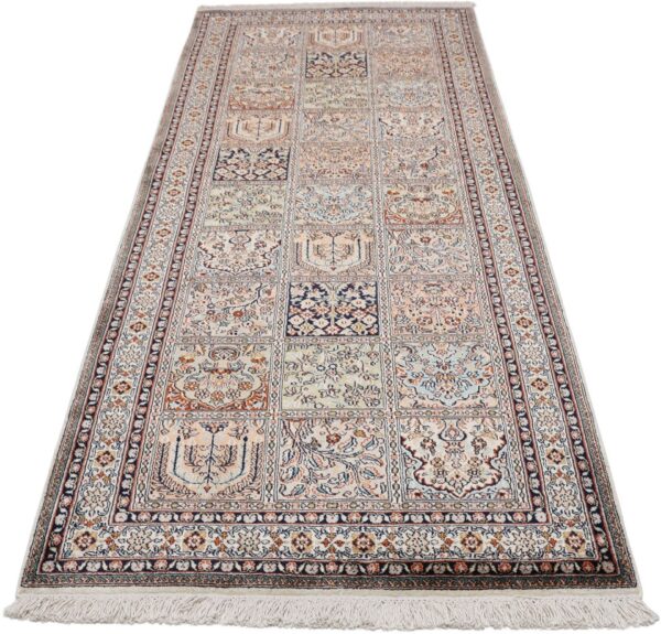 Kashmir Oriental Rug 82 × 207 cm, Silk, hand-knotted — view 2