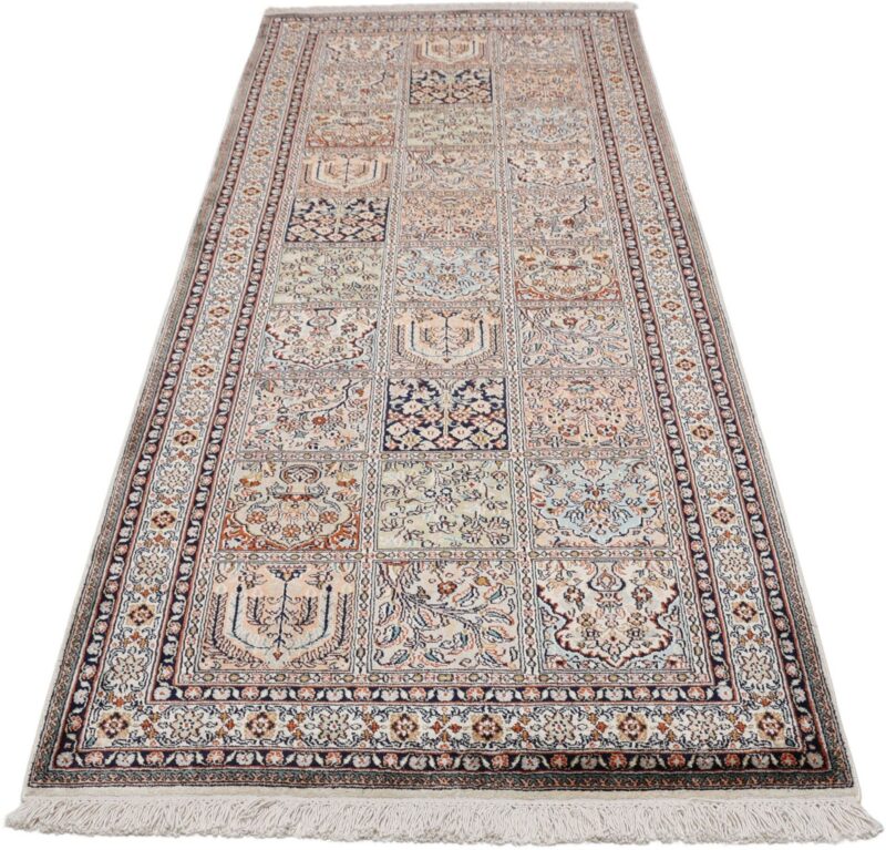 Kashmir Oriental Rug 82 × 207 cm, Silk, hand-knotted — view 2