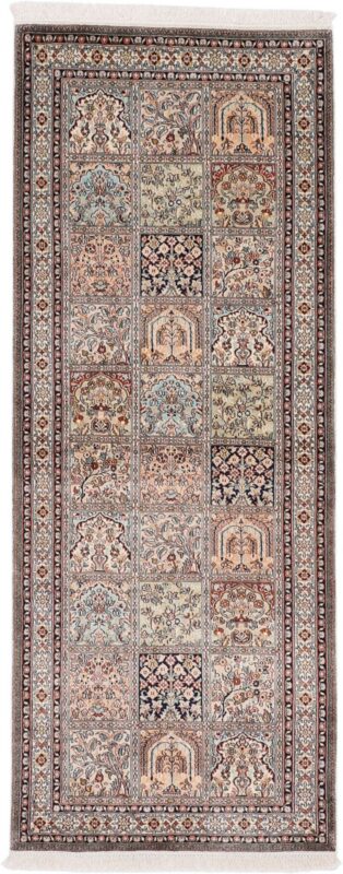 Kashmir Oriental Rug 82 × 207 cm, Silk, hand-knotted