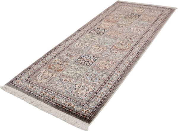 Kashmir Oriental Rug 82 × 207 cm, Silk, hand-knotted — view 3