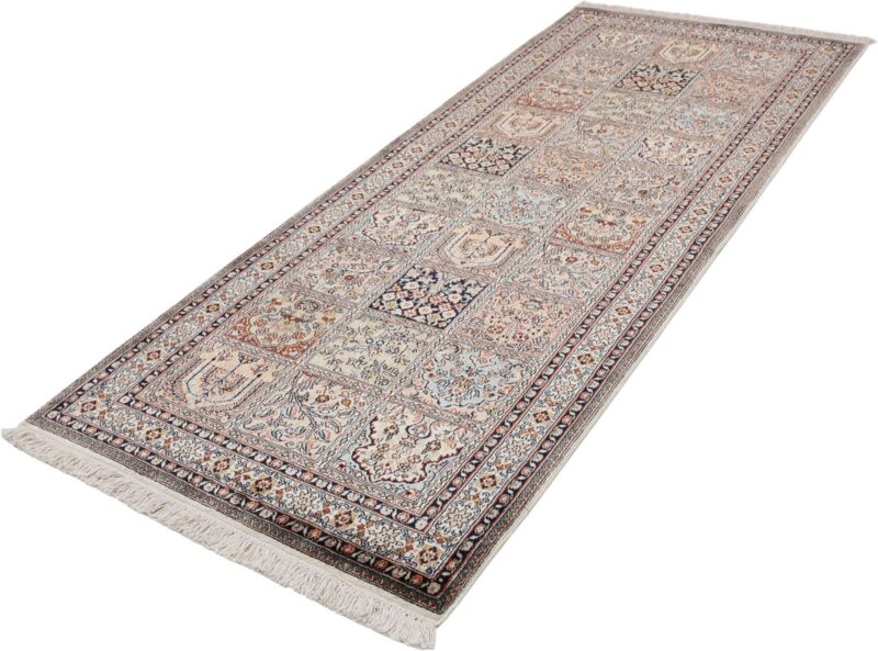 Kashmir Oriental Rug 82 × 207 cm, Silk, hand-knotted — view 3