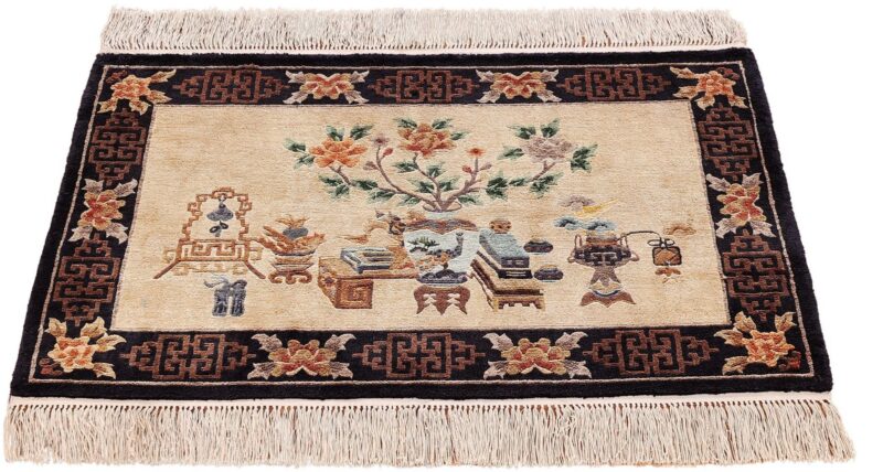Peking Oriental Rug 60 × 93 cm, Silk, hand-knotted — view 2