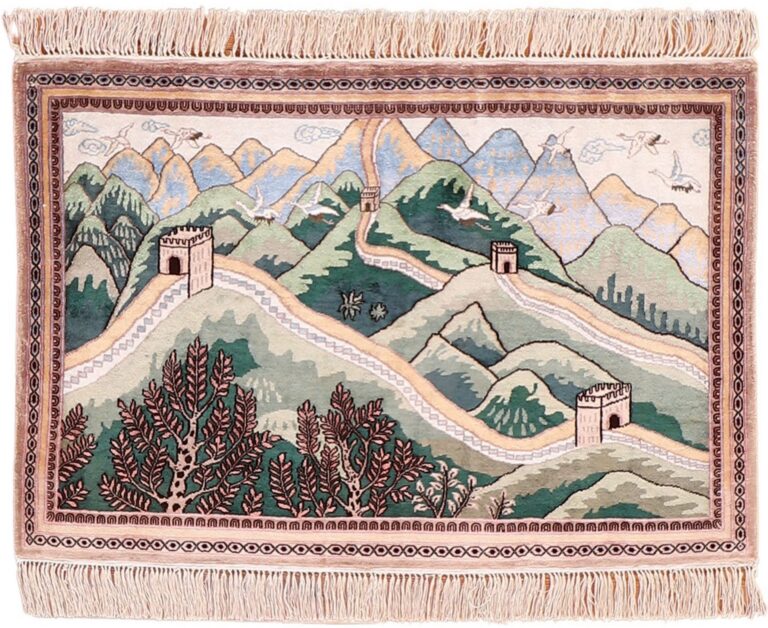 Peking Oriental Rug 65 × 90 cm, Silk, hand-knotted