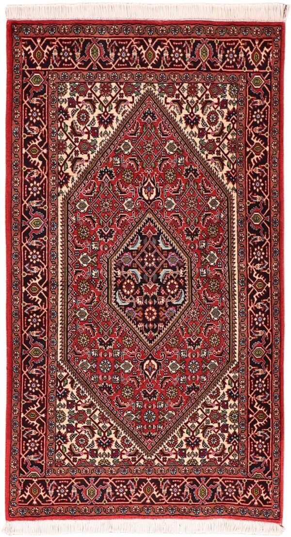 Bijar Persian Rug 82 × 149 cm, Wool and Silk, hand-knotted