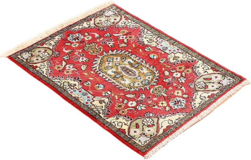 Qom Persian Rug 56 × 75 cm, Silk, hand-knotted, exclusive — view 4