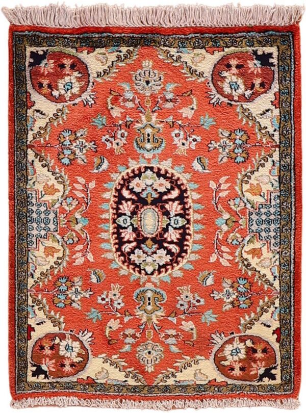 Qom Persian Rug 58 × 75 cm, Silk, hand-knotted, exclusive Qom Persian Rug 58 × 75 cm, Silk, hand-knotted, exclusive