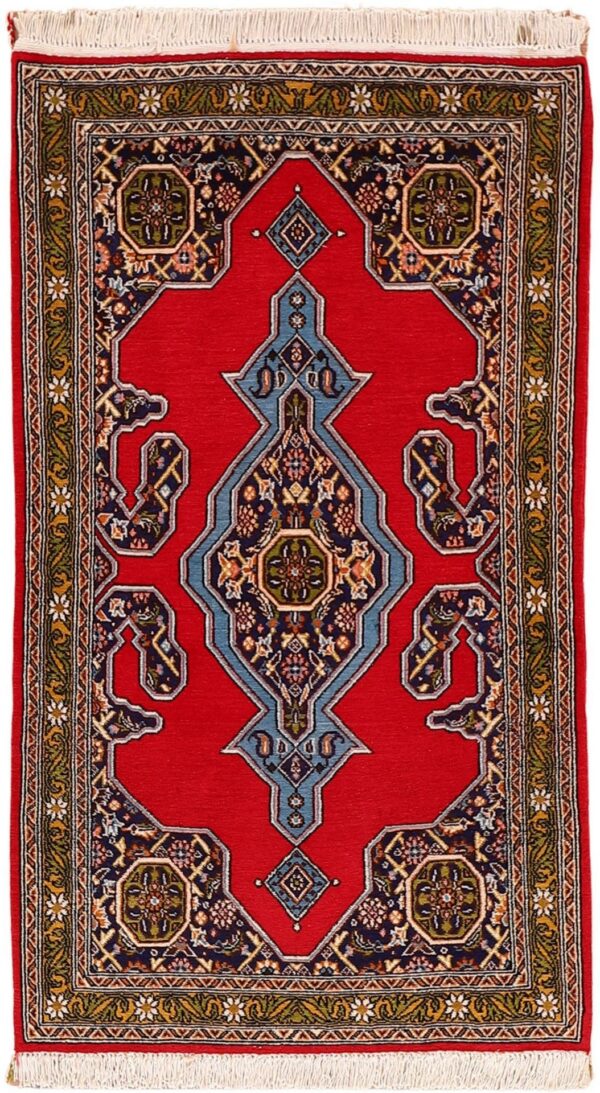 Qom Persian Rug 75 × 132 cm, Wool and Silk, hand-knotted Qom Persian Rug 75 × 132 cm, Wool and Silk, hand-knotted