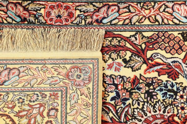 Qom Persian Rug 77 × 133 cm, Silk, hand-knotted — view 7