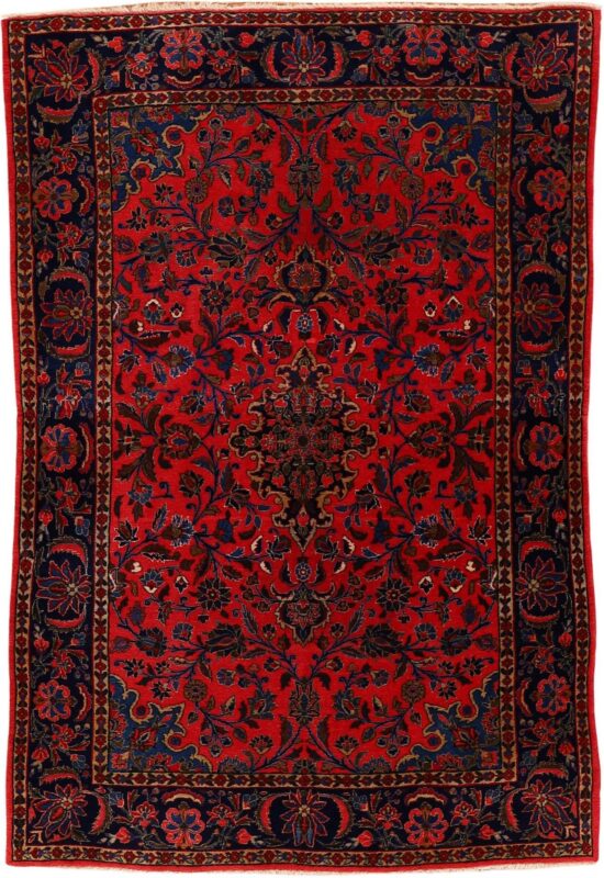 Kashan Persian Rug 135 × 200 cm, Wool, hand-knotted