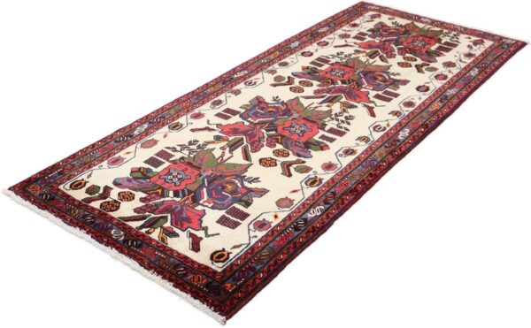 Sirjan Persian Rug 87 × 210 cm, Wool and Silk, hand-knotted — view 3 Sirjan Persian Rug 87 × 210 cm, Wool and Silk, hand-knotted — view 3