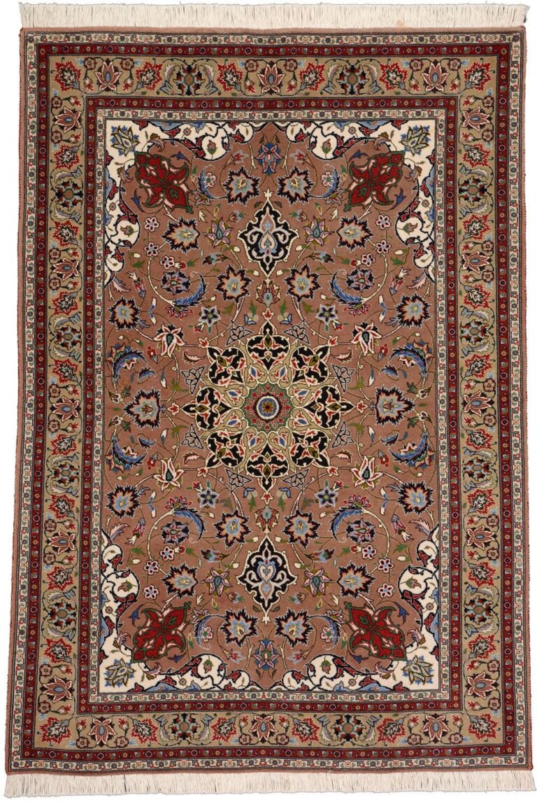 Tabriz Persian Rug 100 × 150 cm, Wool and Silk, hand-knotted