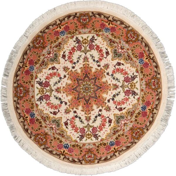 Tabriz Persian Rug 103 × 103 cm, Wool and Silk, hand-knotted Tabriz Persian Rug 103 × 103 cm, Wool and Silk, hand-knotted