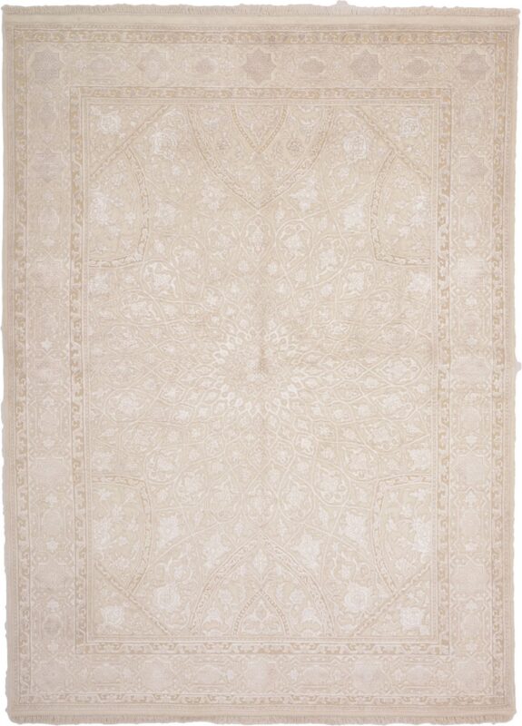 Tabriz Persian Rug 152 × 207 cm, Wool and Silk, hand-knotted