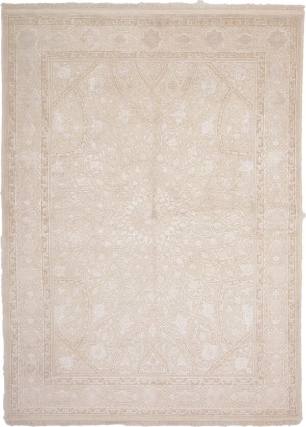 Tabriz Persian Rug 152 × 207 cm, Wool and Silk, hand-knotted