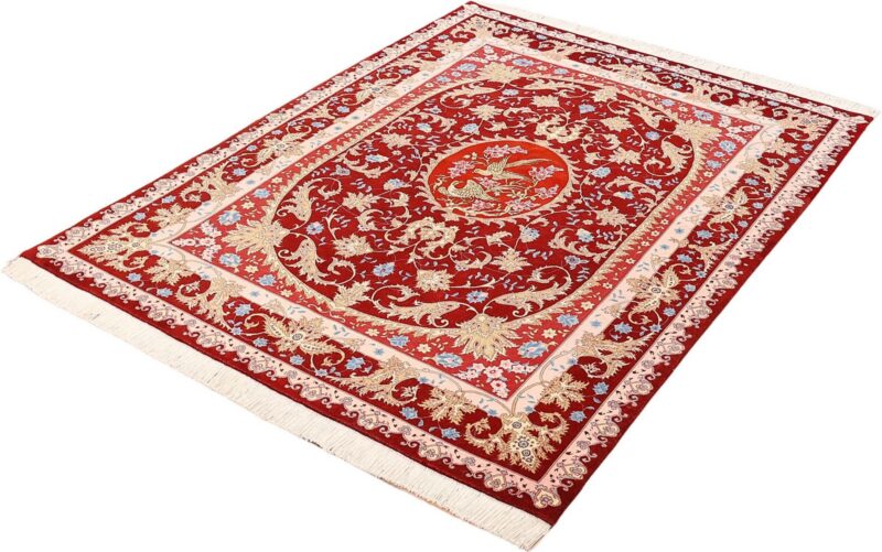 Tabriz Persian Rug 156 × 208 cm, Wool and Silk, hand-knotted — view 3