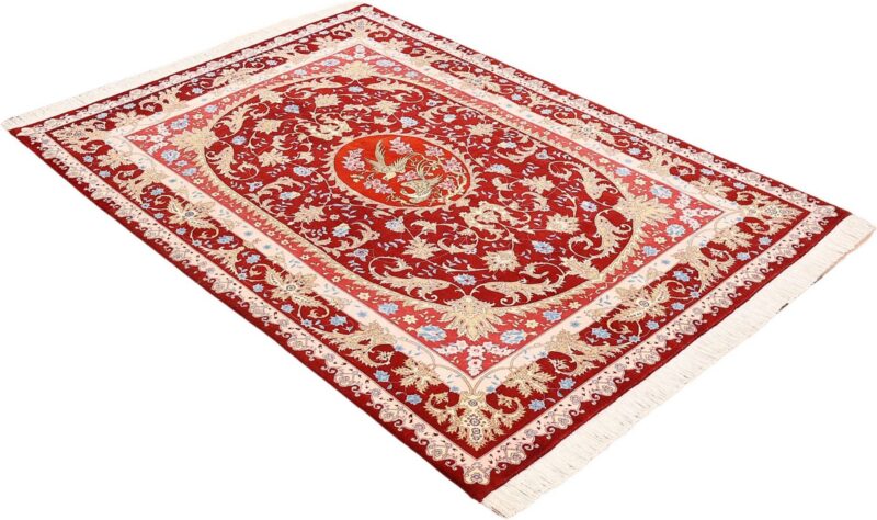 Tabriz Persian Rug 156 × 208 cm, Wool and Silk, hand-knotted — view 4