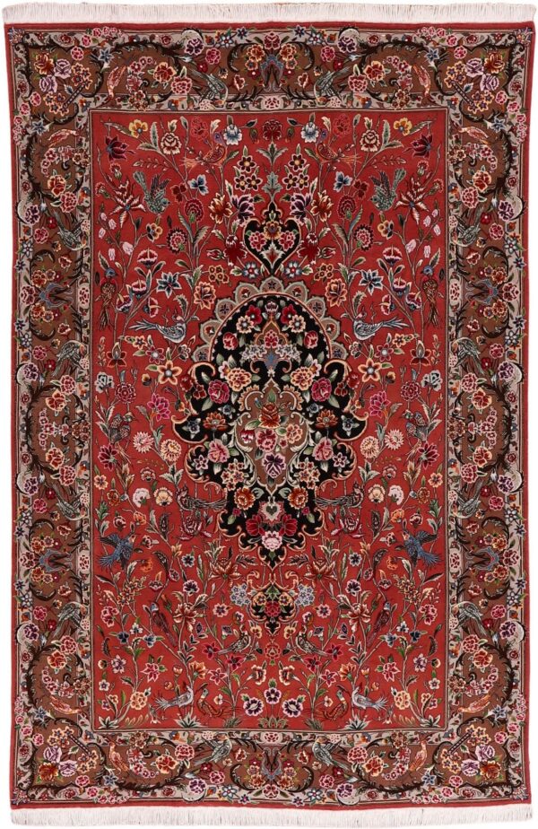 Tabriz Persian Rug 195 × 295 cm, Wool and Silk, hand-knotted Tabriz Persian Rug 195 × 295 cm, Wool and Silk, hand-knotted