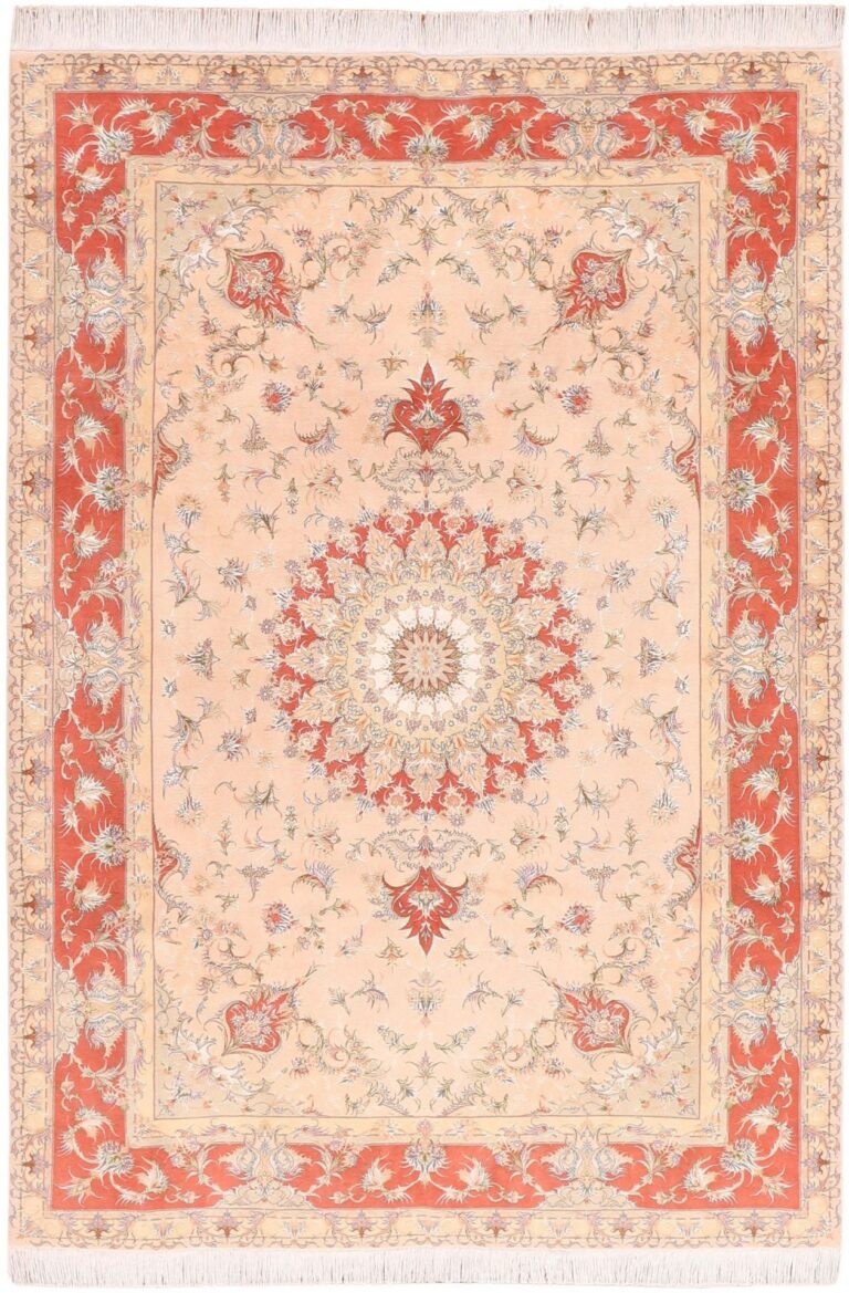 Tabriz Persian Rug 205 × 298 cm, Wool and Silk, hand-knotted