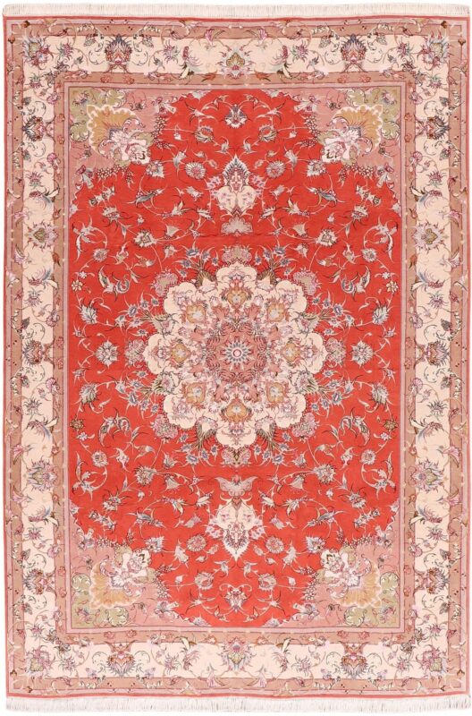 Tabriz Persian Rug 205 × 302 cm, Wool and Silk, hand-knotted