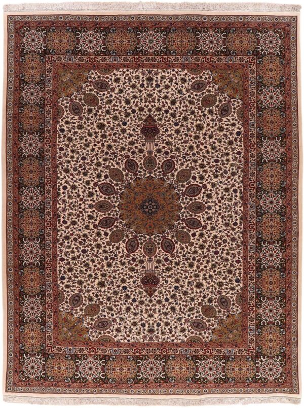 Tabriz Persian Rug 297 × 388 cm, Wool and Silk, hand-knotted