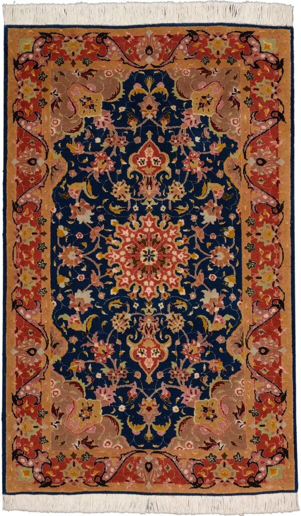 Tabriz Persian Rug 75 × 122 cm, Wool and Silk, hand-knotted